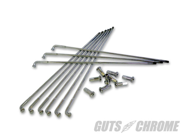 21インチスポークセット フロントドラム用 GUTS CHROME（ガッツクローム）｜バイク メンテ館 24,715円