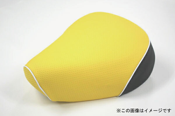 トゥデイ（TODAY）AF61 被せタイプ 国産シートカバー エンボスイエロー/白パイピング GRONDEMENT（グロンドマン）