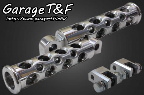 ビラーゴ250(VIRAGO) コンバットフットペグ(ポリッシュ) フロントセット ガレージT&F