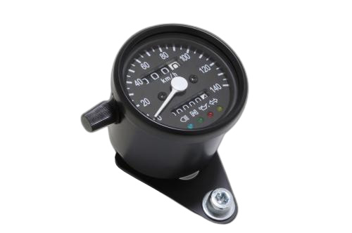 ドラッグスター250（08～16年） 機械式ミニスピードメーター（ブラック）インジケーター内蔵（専用カプラー付き） ガレージT＆F