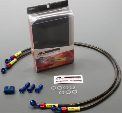 CRM250AR ビルドアライン ボルトオンブレーキホースキット フロント用 ブルー/レッド スモークホース GOODRIDGE（グッドリッジ）