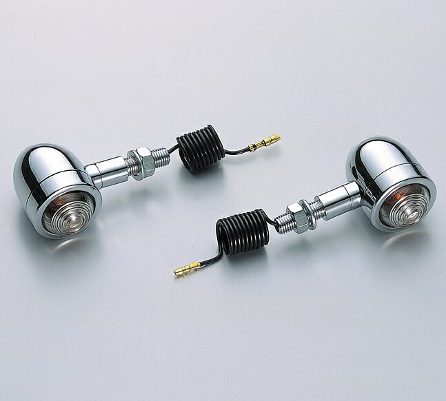 汎用ミニブレットウインカー 2個セット 12V15W オレンジレンズ(取付ボルト25mmタイプ) HURRICANE(ハリケーン)