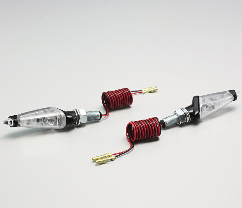 LEDダガーウインカー ブラックボディ クリアレンズ（取付ボルト25mmタイプ） HURRICANE（ハリケーン）