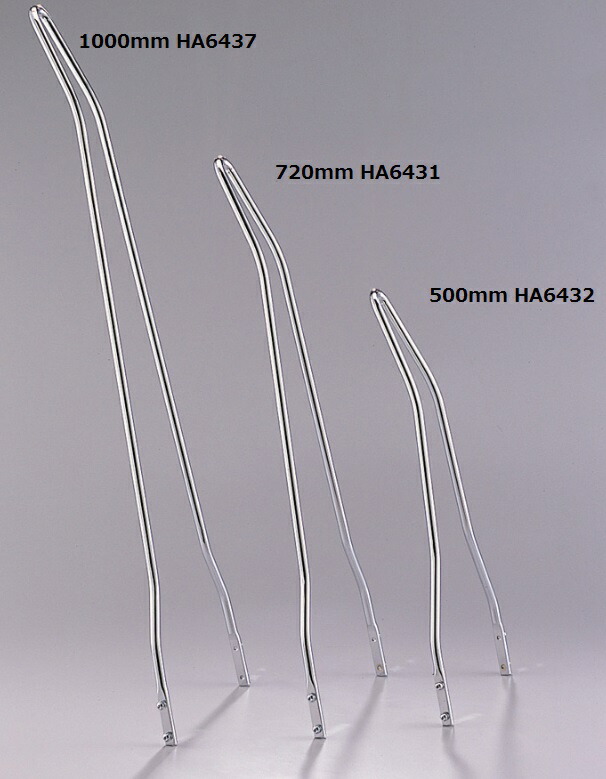 TW225・TW200 ラウンドシーシーバー スチール製クロームメッキ 高さ500mm HURRICANE（ハリケーン）