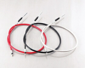 スティード400VLX/VCL/VSE/VLS（NC26・NC37）ティラーバー/アップハンドル車 スロットルケーブル 280mmロング/ステンメッシュ KITACO（キタコ）