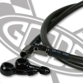 ブレーキホース ブラック 1200mm 0度-20度 GOODS（モーターガレージグッズ）