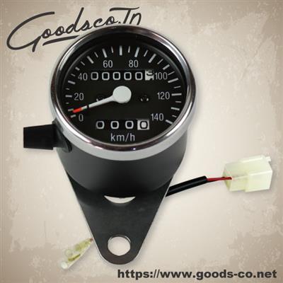SR400/500 03~08年 60φブラック・スピードメーターキット /トリップ付き GOODS(モーターガレージグッズ)