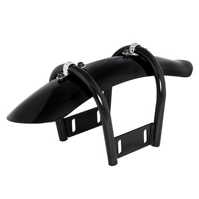 SR400/SR500 パイプワークフロントフェンダー　黒塗装仕上げ GOODS（モーターガレージグッズ）