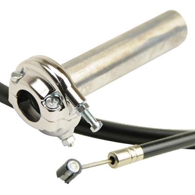 SR400/SR500（88～16年） AMAL364スロットルホルダー クローム＆ワイヤー（アウター1200mm） GOODS（モーターガレージグッズ）