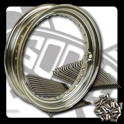 楽天市場】250TR 16インチキット MT クローム スチールスポーク