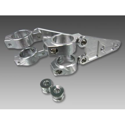 30／31mmフロントフォーク用ヘッドライトステーアルミ製 MINIMOTO（ミニモト） APE50・APE100（エイプ）