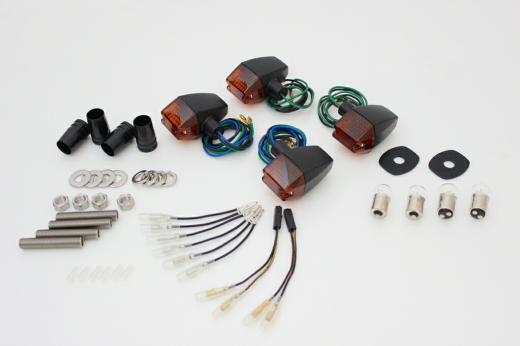 ゼファー1100（ZEPHYR）/RS 01年～ クラシカルスリム＆シャープタイプウインカーセット ブラックボディー/オレンジレンズ POSH（ポッシュ）｜バイク メンテ館