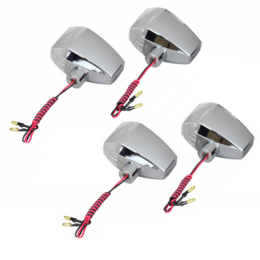 CB1300SF（03～05年） ZRタイプウインカー スタンダードレンズ（ダイヤカット）メッキボディ／クリアレンズ 4個セット POSH（ポッシュ）