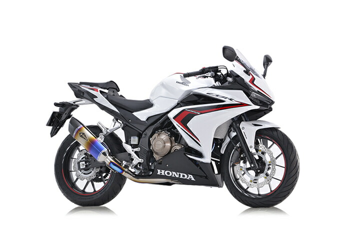 CBR400R（16～18年/19年） リアルスペック チタンフルエキゾースト シングル Type S チタンドラッグブルー r's gear（アールズギア）