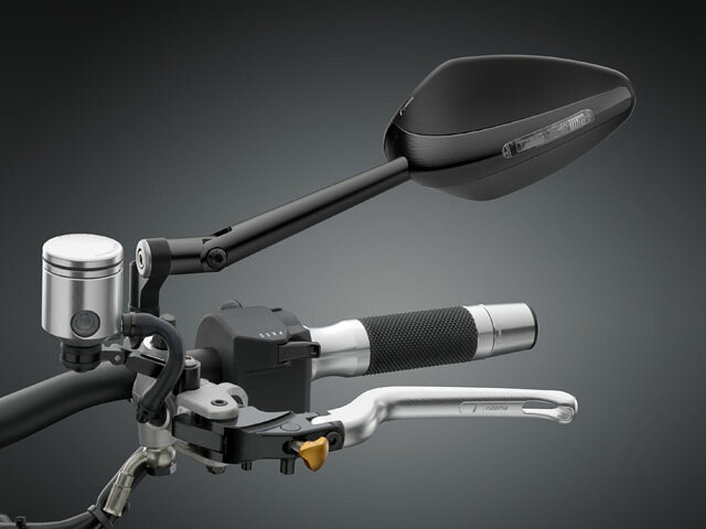 BS306B ミラー Veloce L Nakedwith integrated indicator light ブラック rizoma（リゾマ）
