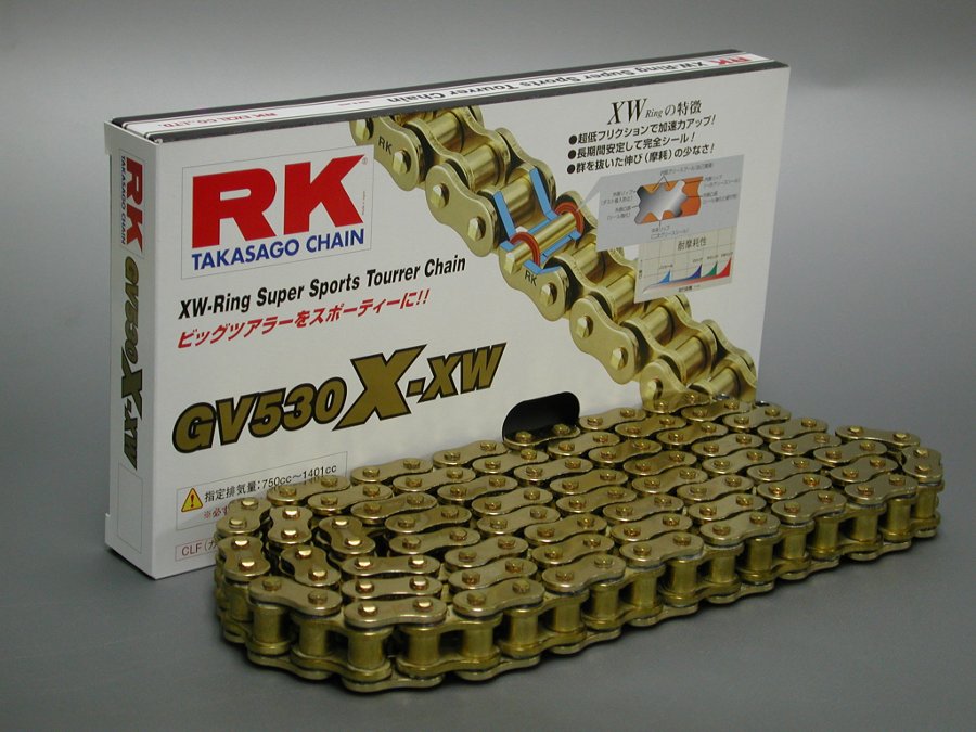 X-XWシリーズ GV525-100 シールチェーン ALLゴールド RK|バイク メンテ館