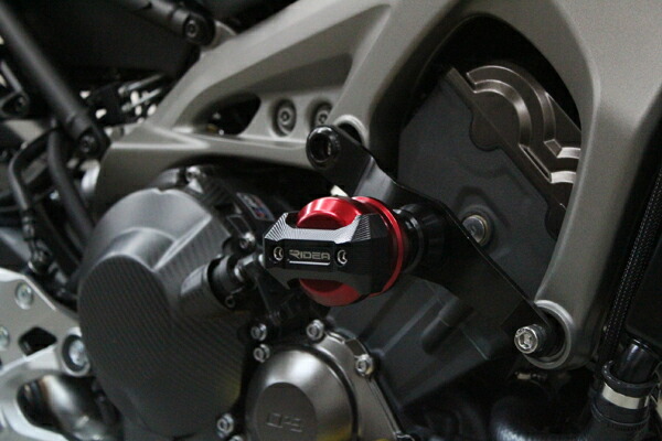 MT-09/ABS（14年～） フレームスライダー レッド（FS-Y01-RD） RIDEA（リデア）