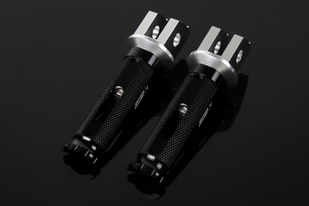 アルミ削り出しタンデムステップ レーシングタイプ（取付部 シルバー/ステップバー ブラック） SSK SPEEDRA（スピードラ） ER-6F（07～08年）