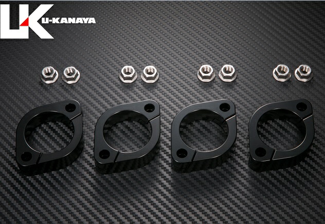 ゼファー400（ZEPHYR） アルミ削り出しエキゾーストフランジ ブルー U-KANAYA U-KANAYA ゼファー750⁄RS アルミ削り出しエキゾーストフランジRD 全国