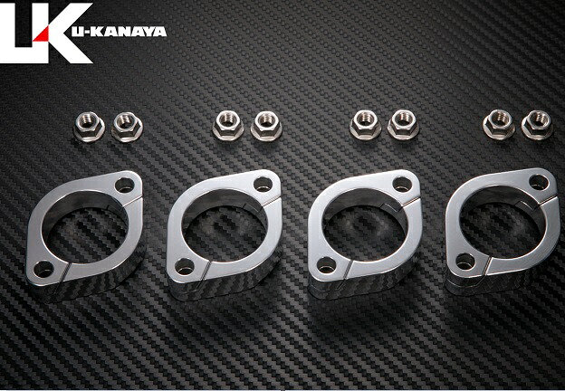 Z400FX アルミ削り出しエキゾーストフランジ シルバー U-KANAYA|バイク メンテ館