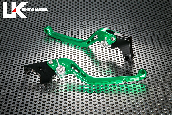 Z250 スタンダードタイプ ロングアルミビレットレバーセット（グリーン） U-KANAYA｜バイク メンテ館 10,175円