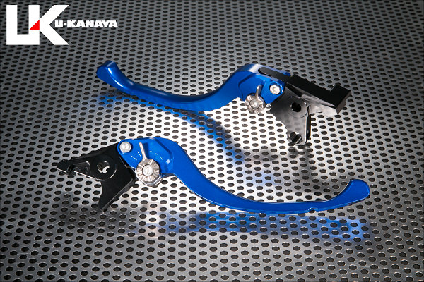 ツーリングタイプ アルミビレットレバーセット ブルー（ツヤあり） U-KANAYA GSX-R125（17～19年）