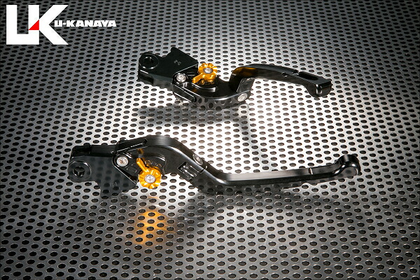 BMW F800ST（06年～） 可倒式Rタイプ アルミビレットレバーセット（ブラック） U-KANAYA