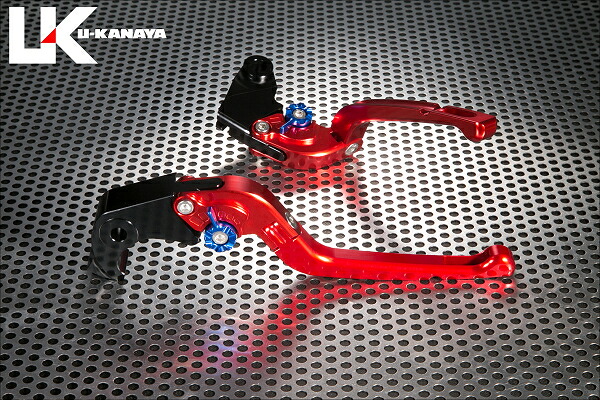 BMW S1000RR（10～14年） 可倒式Rタイプ アルミビレットレバーセット（レッド） U-KANAYA