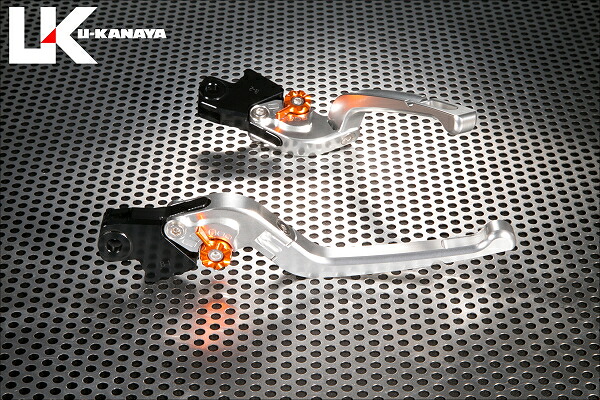 BMW K1200R Sport(06~08年) 可倒式Rタイプ アルミビレットレバーセット(シルバー) U-KANAYA