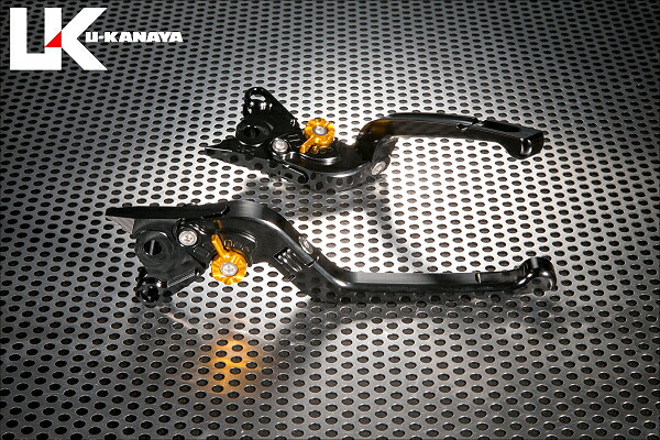 DUCATI Monster750（モンスター） 可倒式Rタイプ アルミビレットレバーセット（ブラック） U-KANAYA