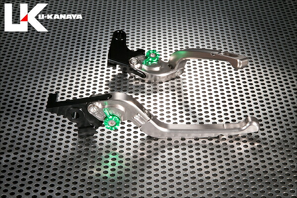 PCX150（KF12/KF18） 可倒式Rタイプ アルミビレットレバーセット（チタンカラー） U-KANAYA