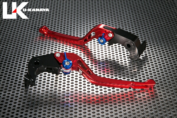 ZX-14 GPタイプ ロングアルミビレットレバーセット（レッド） U-KANAYA