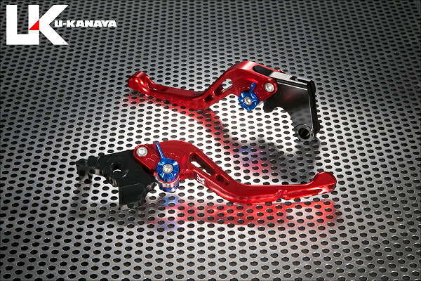 TRIUMPH StreetTwin（ストリートツイン） GPタイプ ショートアルミビレットレバーセット（レッド） U-KANAYA