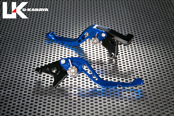 XJR1300 GPタイプ ショートアルミビレットレバーセット（ブルー） U-KANAYA