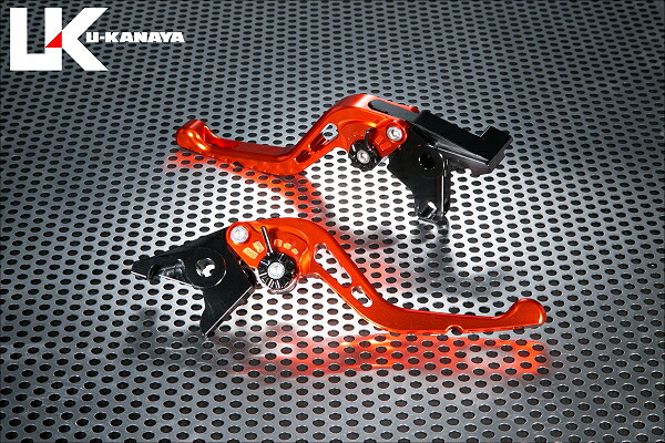 XJR1300 GPタイプ ショートアルミビレットレバーセット(オレンジ) U-KANAYA