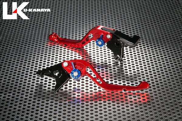 XJR1300C GPタイプ ショートアルミビレットレバーセット（レッド） U-KANAYA