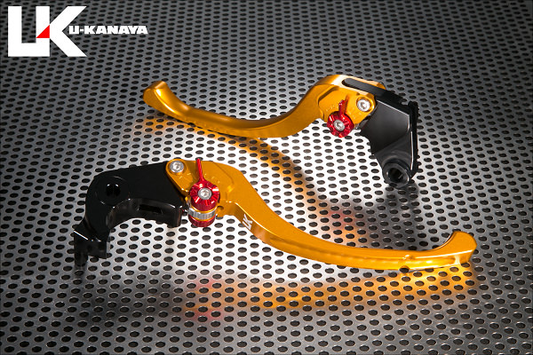 Ninja1000（ニンジャ）17年 ツーリングタイプ アルミビレットレバーセット（ゴールド） U-KANAYA