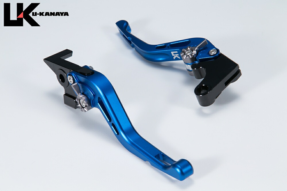 NSR250R GPタイプ ショートアルミビレットレバーセット マットブルー U-KANAYA