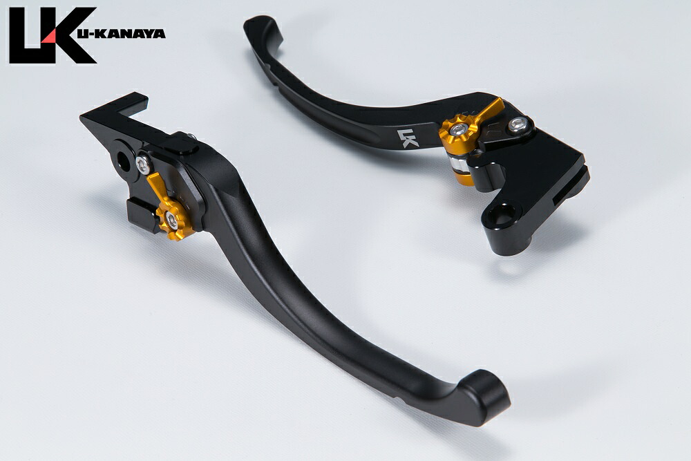 CB650F（RC83） ツーリングタイプ アルミビレットレバーセット マットブラック U-KANAYA
