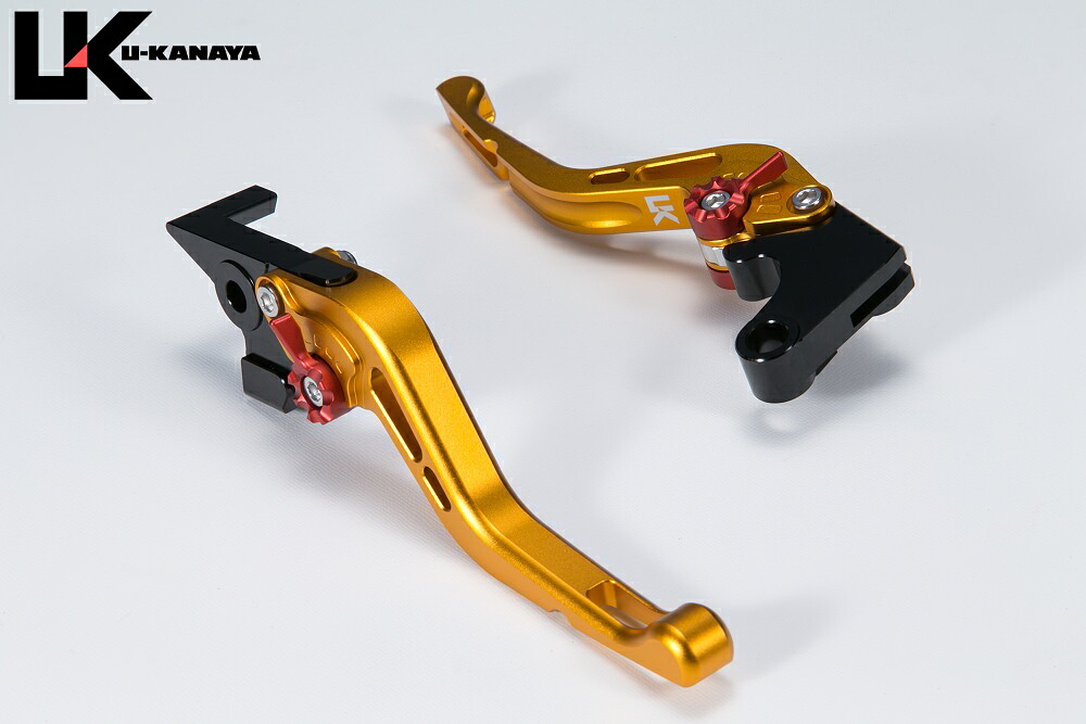 ER-6n(06~08年) GPタイプ ショートアルミビレットレバーセット マットゴールド U-KANAYA