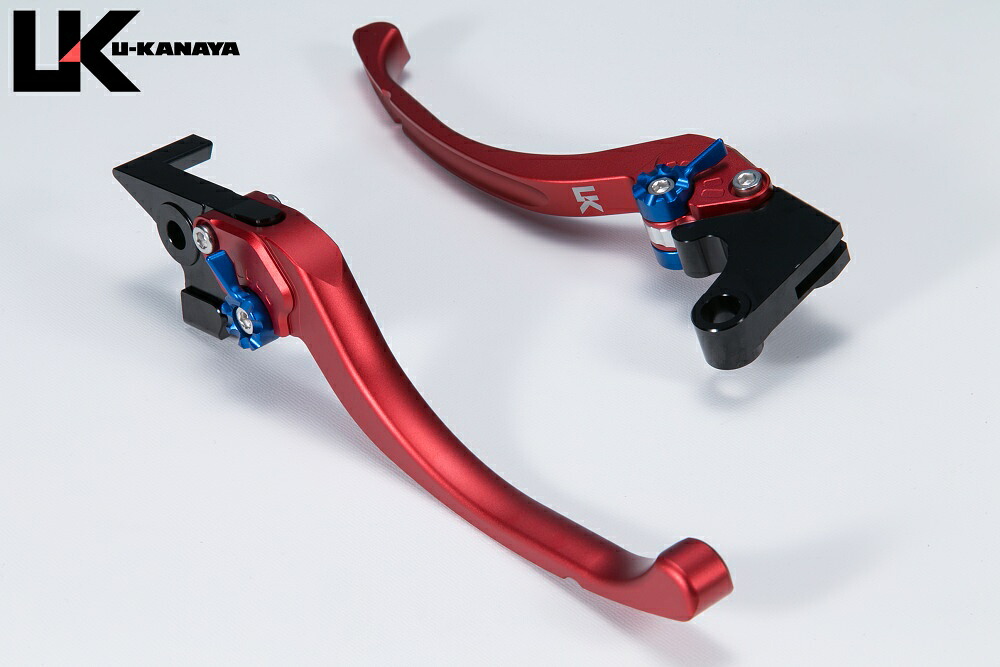 ゼファー750（ZEPHYR）/RS ツーリングタイプ アルミビレットレバーセット マットレッド U-KANAYA
