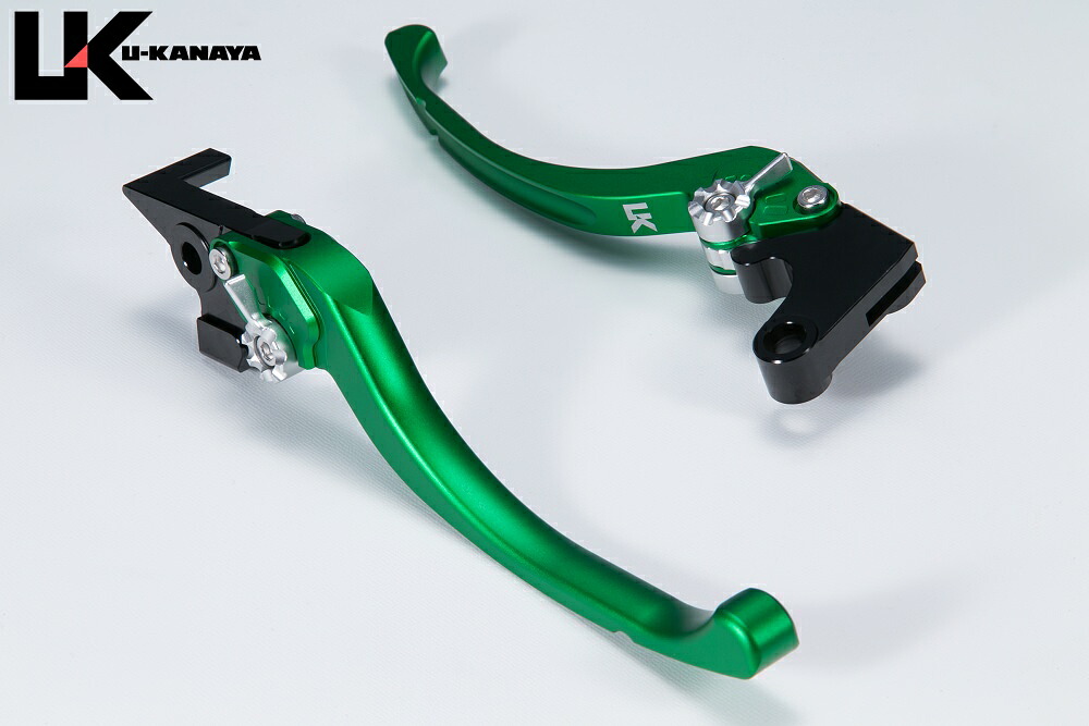 GSX250FX ツーリングタイプ アルミビレットレバーセット マットグリーン U-KANAYA