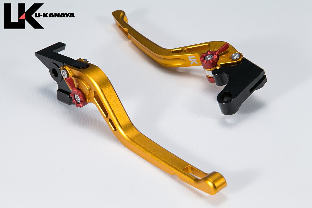 YZF-R1（09～14年） GPタイプ ロングアルミビレットレバーセット マットゴールド U-KANAYA