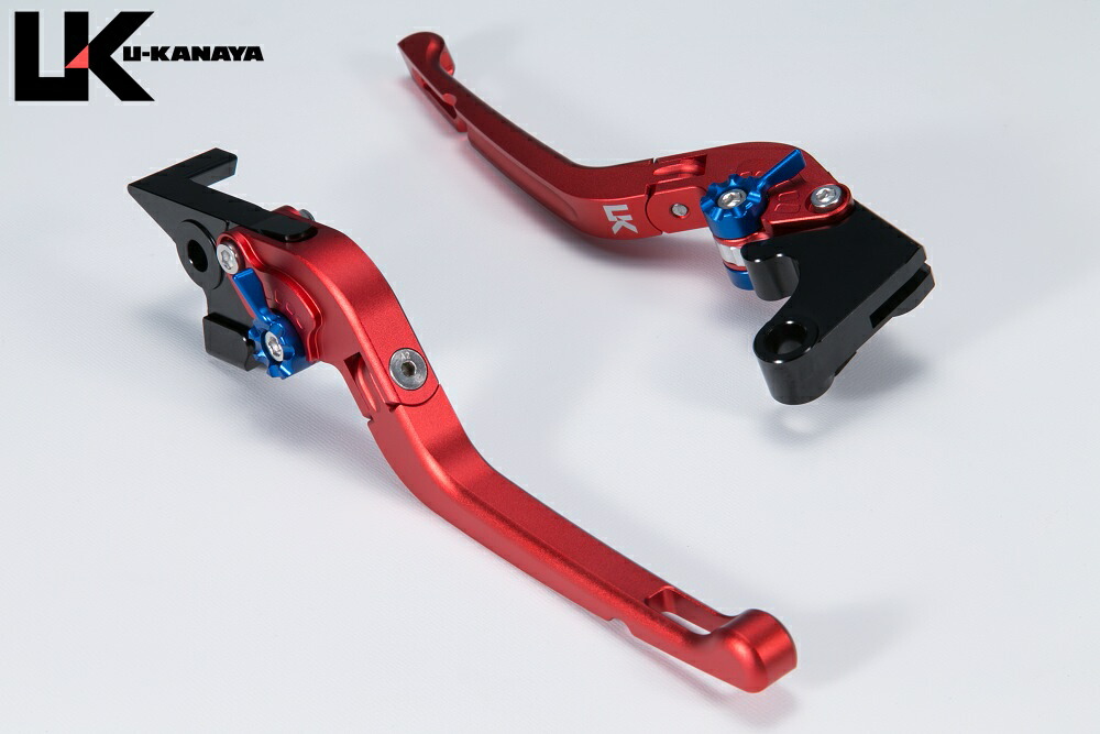 YZF-R6（17年） 可倒式Rタイプ アルミビレットレバーセット マットレッド U-KANAYA