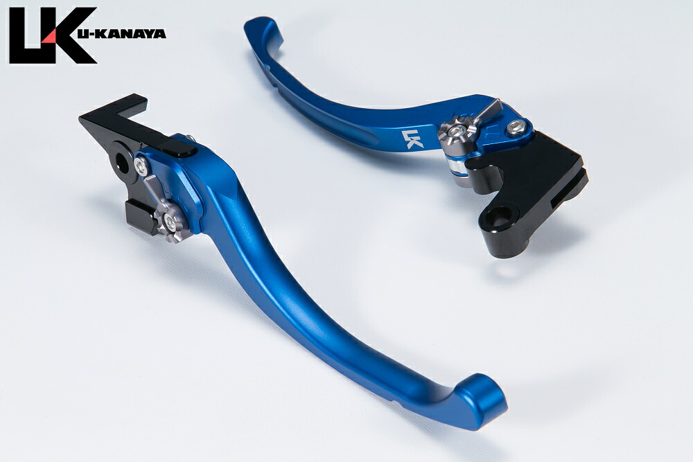 マグザム（MAXAM）～09年 ツーリングタイプ アルミビレットレバーセット マットブルー U-KANAYA