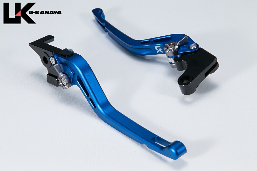 グランドマジェスティ400(SH06J)09年~ GPタイプ ロングアルミビレットレバーセット マットブルー U-KANAYA