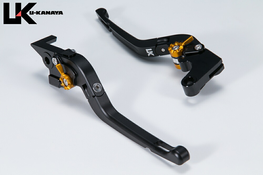 グランドマジェスティ400（SH06J）09年～ 可倒式Rタイプ アルミビレットレバーセット マットブラック U-KANAYA