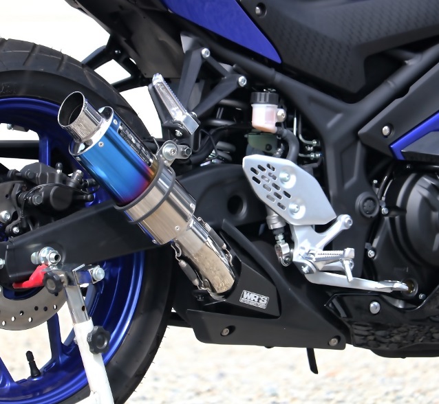 YZF-R25 ショートオーバルタイプ チタン 焼き色タイプサイレンサー