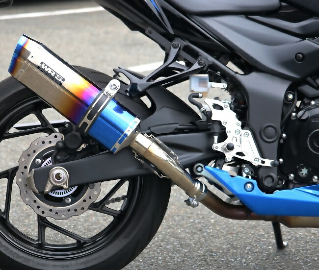 GSX-S750（2BL-C533F） SS-OVAL焼き色タイプ スリップオンマフラー 政府認証 WR'S（ダブルアールズ）