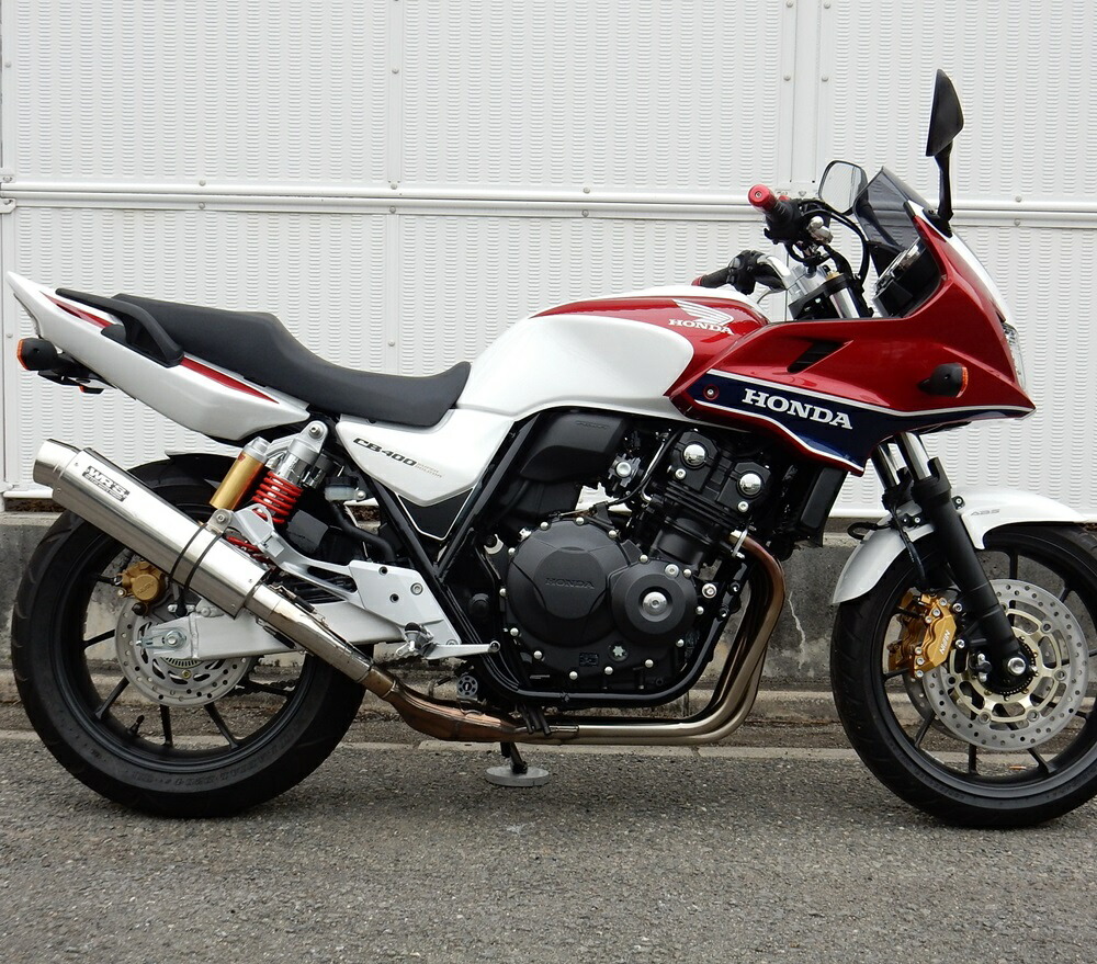 CB400SF・SB（EBL-NC42）ビームス　 R-EVOステンレスマフラー BEAMS バイク マフラー CB400SB/SF 2BL-NC42 R-EVO ステンレス